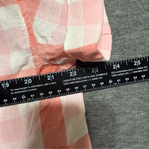 St. John's Bay Pink and White Plaid Blouse 100% Cotton Size XXL - Picture 7 of 9
